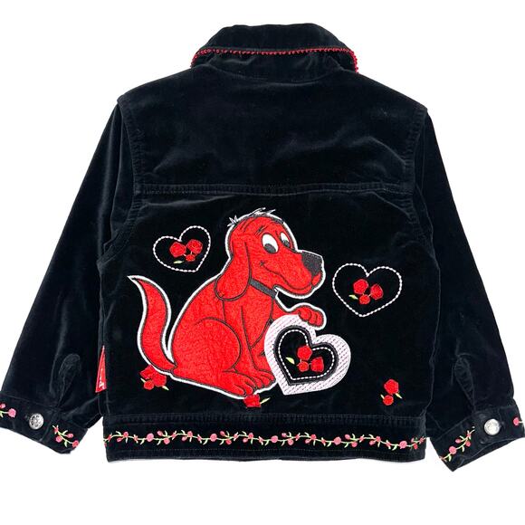 Rare Vintage Y2K Clifford The Big Red Dog Black Velour Scholastic Jacket Size 3T - Picture 8 of 13